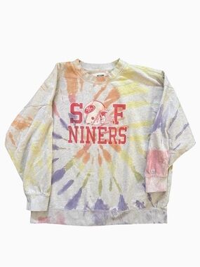 AMERICAN EAGLE➕TAILGATE NFL SF 49er Tie-Dye Sweatshirt